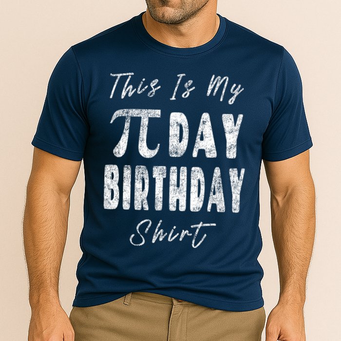 Retro This Is My Pi Day Birthday Shirt Pi Symbol 3 14 Performance Shirt