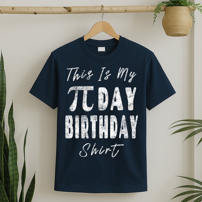 Retro This Is My Pi Day Birthday Shirt Pi Symbol 3 14 T-Shirt