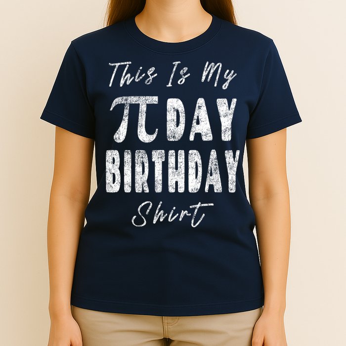 Retro This Is My Pi Day Birthday Shirt Pi Symbol 3 14 T-Shirt