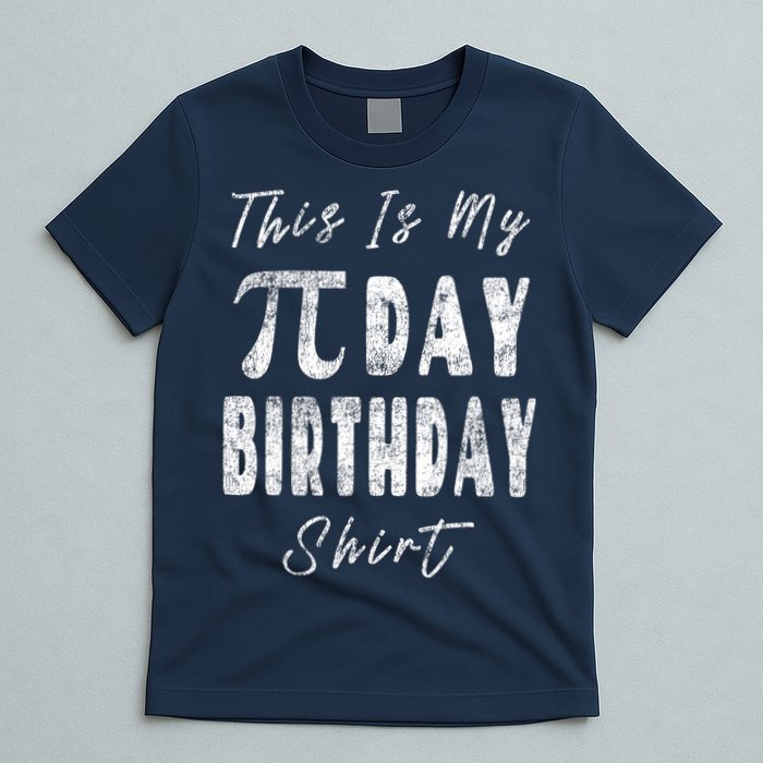 Retro This Is My Pi Day Birthday Shirt Pi Symbol 3 14 T-Shirt
