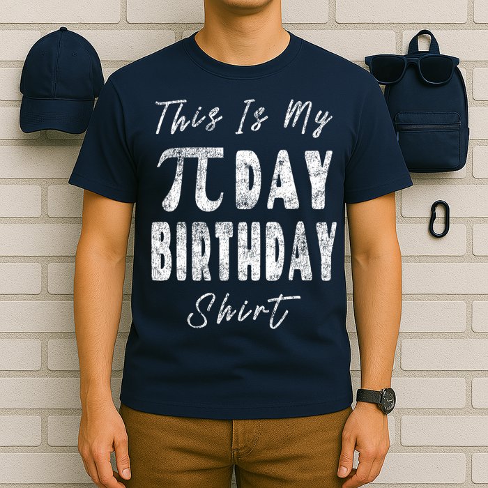 Retro This Is My Pi Day Birthday Shirt Pi Symbol 3 14 T-Shirt