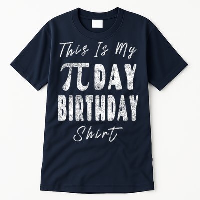 Retro This Is My Pi Day Birthday Shirt Pi Symbol 3 14 Tall T-Shirt