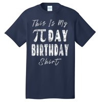 Retro This Is My Pi Day Birthday Shirt Pi Symbol 3 14 Tall T-Shirt