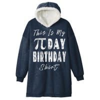 Retro This Is My Pi Day Birthday Shirt Pi Symbol 3 14 Hooded Wearable Blanket