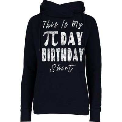 Retro This Is My Pi Day Birthday Shirt Pi Symbol 3 14 Womens Funnel Neck Pullover Hood
