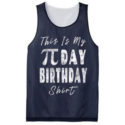 Retro This Is My Pi Day Birthday Shirt Pi Symbol 3 14 Mesh Reversible Basketball Jersey Tank