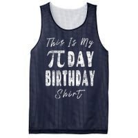 Retro This Is My Pi Day Birthday Shirt Pi Symbol 3 14 Mesh Reversible Basketball Jersey Tank