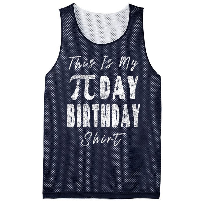 Retro This Is My Pi Day Birthday Shirt Pi Symbol 3 14 Mesh Reversible Basketball Jersey Tank