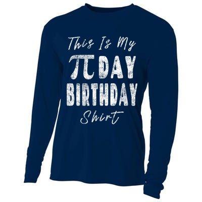 Retro This Is My Pi Day Birthday Shirt Pi Symbol 3 14 Cooling Performance Long Sleeve Crew