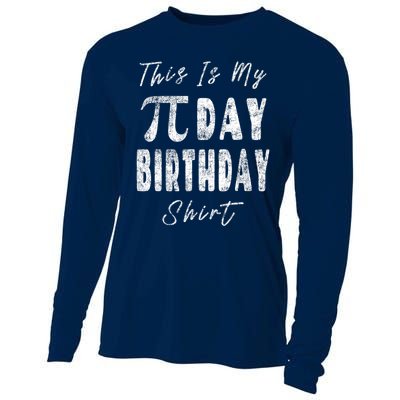 Retro This Is My Pi Day Birthday Shirt Pi Symbol 3 14 Cooling Performance Long Sleeve Crew