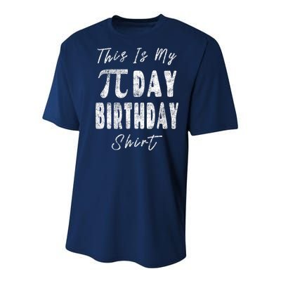 Retro This Is My Pi Day Birthday Shirt Pi Symbol 3 14 Youth Performance Sprint T-Shirt