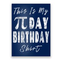 Retro This Is My Pi Day Birthday Shirt Pi Symbol 3 14 Poster