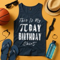 Retro This Is My Pi Day Birthday Shirt Pi Symbol 3 14 Tank Top