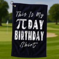 Retro This Is My Pi Day Birthday Shirt Pi Symbol 3 14 Golf Towel