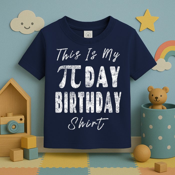 Retro This Is My Pi Day Birthday Shirt Pi Symbol 3 14 Toddler T-Shirt