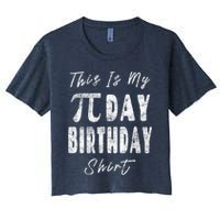 Retro This Is My Pi Day Birthday Shirt Pi Symbol 3 14 Crop Top