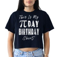 Retro This Is My Pi Day Birthday Shirt Pi Symbol 3 14 Crop Top