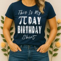 Retro This Is My Pi Day Birthday Shirt Pi Symbol 3 14 Womens T-Shirt