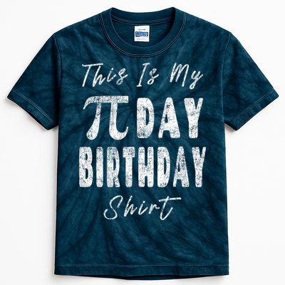 Retro This Is My Pi Day Birthday Shirt Pi Symbol 3 14 Kids Tie-Dye T-Shirt