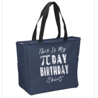 Retro This Is My Pi Day Birthday Shirt Pi Symbol 3 14 Zip Tote Bag