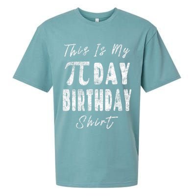 Retro This Is My Pi Day Birthday Shirt Pi Symbol 3 14 Sueded Cloud Jersey T-Shirt