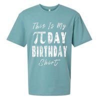 Retro This Is My Pi Day Birthday Shirt Pi Symbol 3 14 Sueded Cloud Jersey T-Shirt