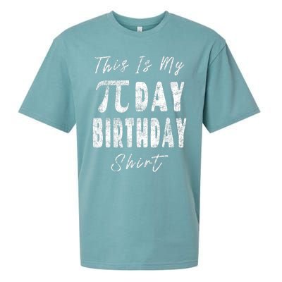 Retro This Is My Pi Day Birthday Shirt Pi Symbol 3 14 Sueded Cloud Jersey T-Shirt