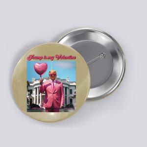 Retro Trump Is My Valentine Heart Funny Trump Valentines Day Button