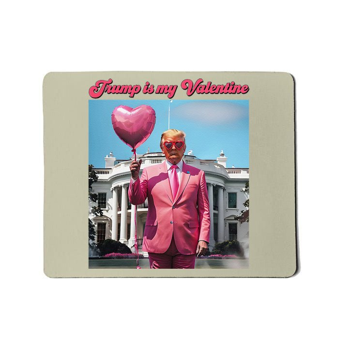 Retro Trump Is My Valentine Heart Funny Trump Valentines Day Mousepad