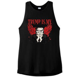 Retro Trump Is My Valentine Trump ValentineS Day Ladies PosiCharge Tri-Blend Wicking Tank