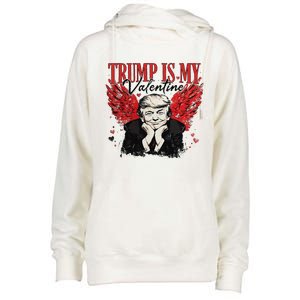 Retro Trump Is My Valentine Trump ValentineS Day Womens Funnel Neck Pullover Hood