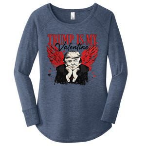 Retro Trump Is My Valentine Trump ValentineS Day Women's Perfect Tri Tunic Long Sleeve Shirt