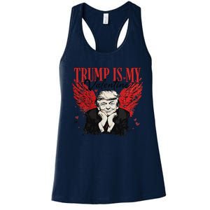 Retro Trump Is My Valentine Trump ValentineS Day Women's Racerback Tank