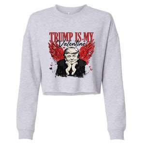 Retro Trump Is My Valentine Trump ValentineS Day Cropped Pullover Crew