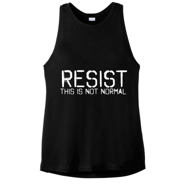 Resist This is Not Normal Anti Trump  Ladies PosiCharge Tri-Blend Wicking Tank