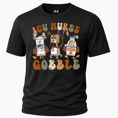 Retro Thanksgiving Icu Nurse Gobble Squad Turkey Autumn Rn Gift Performance Shirt