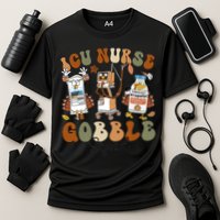 Retro Thanksgiving Icu Nurse Gobble Squad Turkey Autumn Rn Gift Cooling Performance Crew T-Shirt