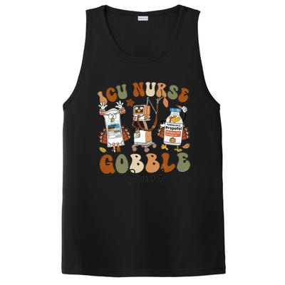 Retro Thanksgiving Icu Nurse Gobble Squad Turkey Autumn Rn Gift PosiCharge Competitor Tank