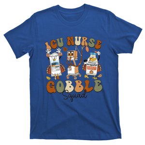 Retro Thanksgiving Icu Nurse Gobble Squad Turkey Autumn Rn Gift T-Shirt