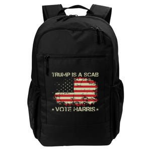 Retro Trump Is A Scab Vote Harris Funny Harris Kamala Trump Daily Commute Backpack