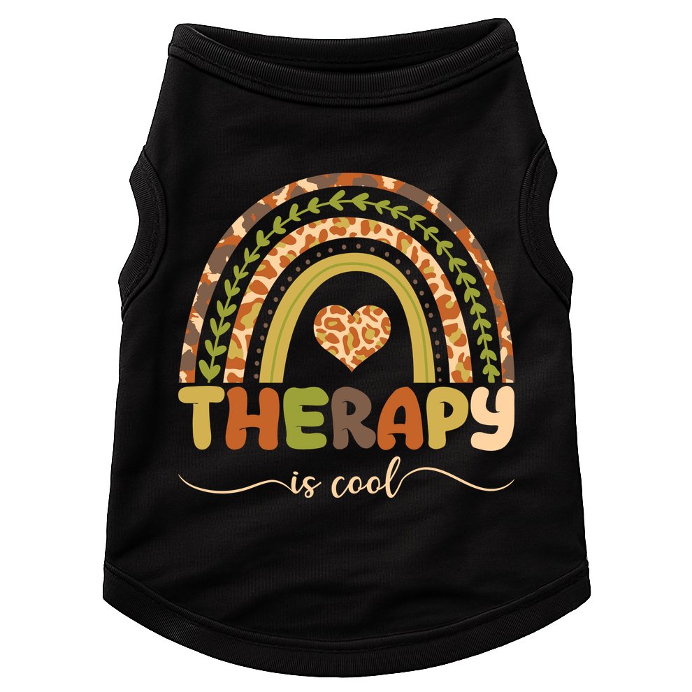 Rainbow Therapy Is Cool Mental Health Awareness Doggie Tank