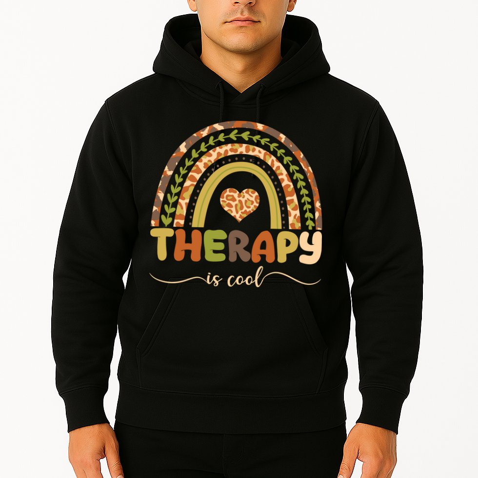 Rainbow Therapy Is Cool Mental Health Awareness Hoodie