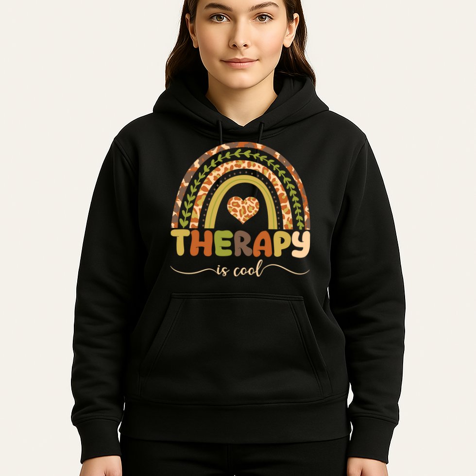 Rainbow Therapy Is Cool Mental Health Awareness Hoodie