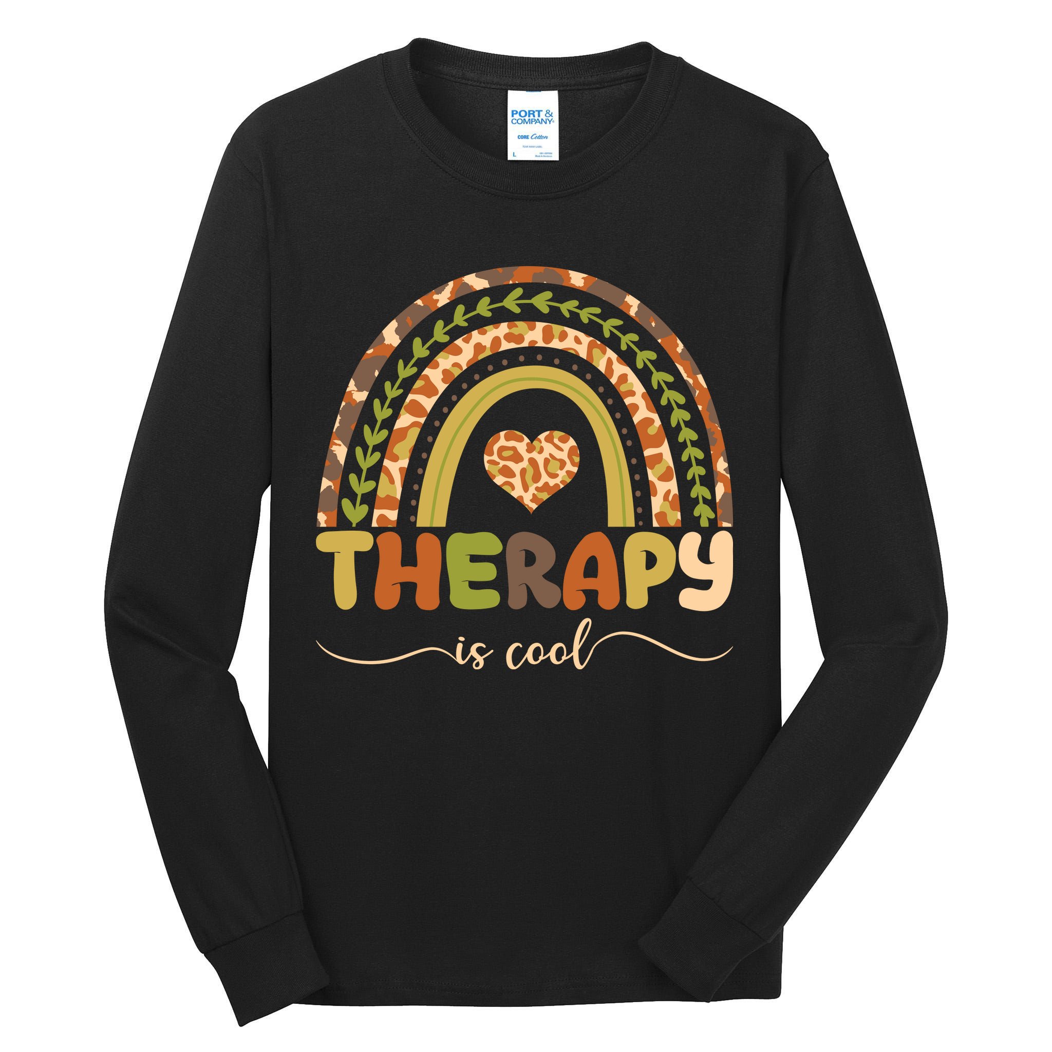 Rainbow Therapy Is Cool Mental Health Awareness Tall Long Sleeve T-Shirt