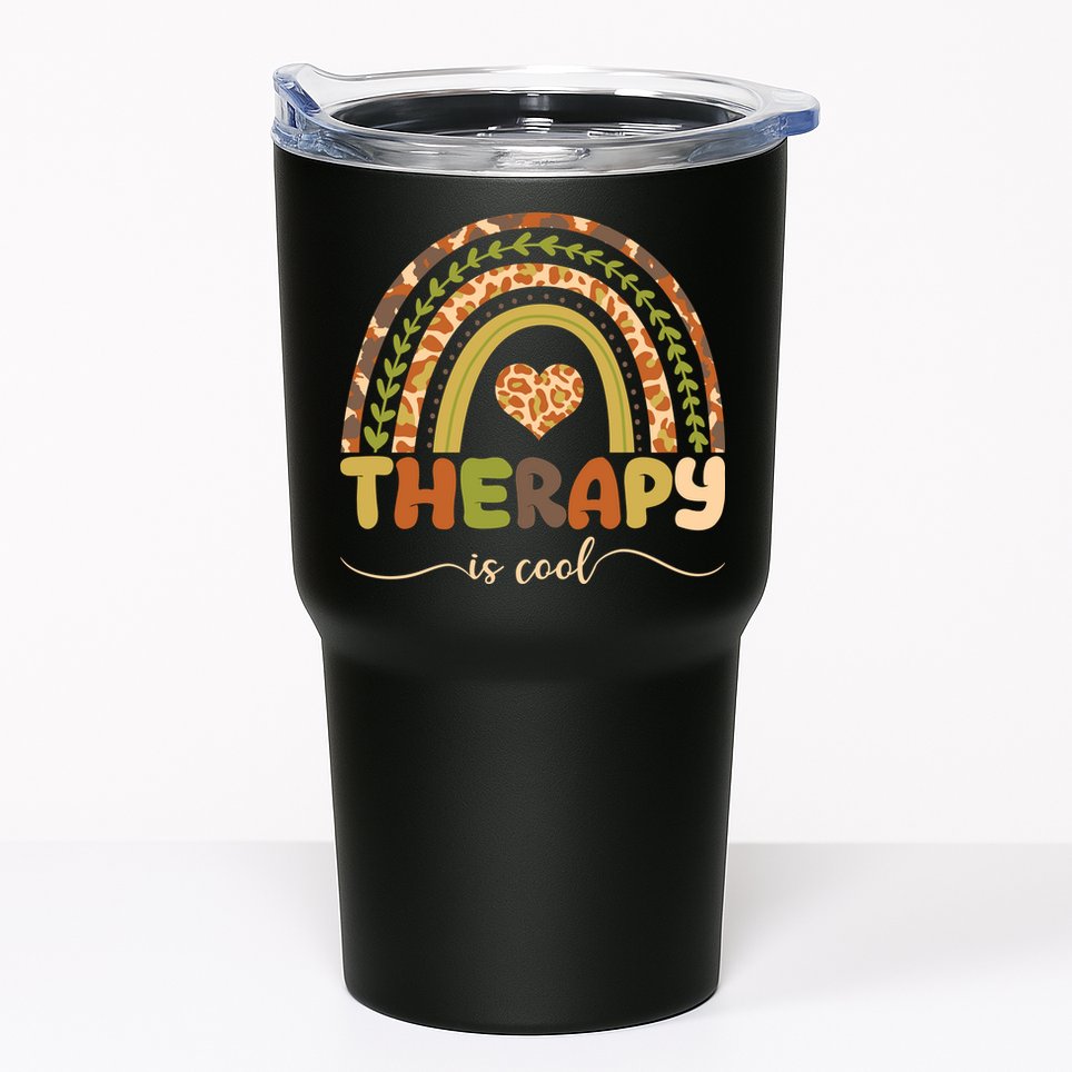 Rainbow Therapy Is Cool Mental Health Awareness Tumbler