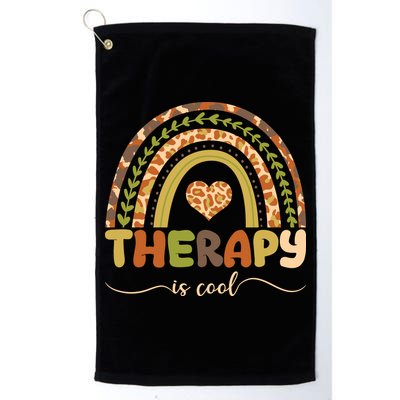 Rainbow Therapy Is Cool Mental Health Awareness Golf Towel