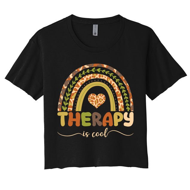 Rainbow Therapy Is Cool Mental Health Awareness Crop Top