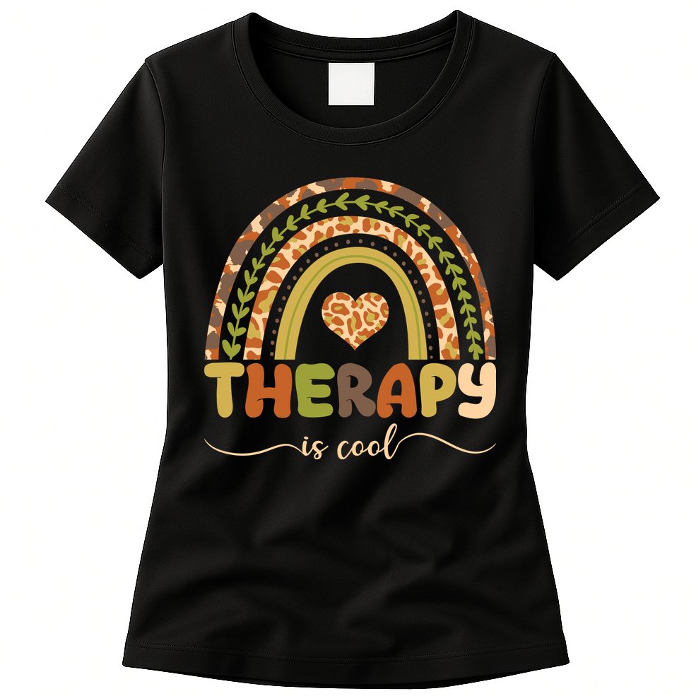 Rainbow Therapy Is Cool Mental Health Awareness Womens T-Shirt