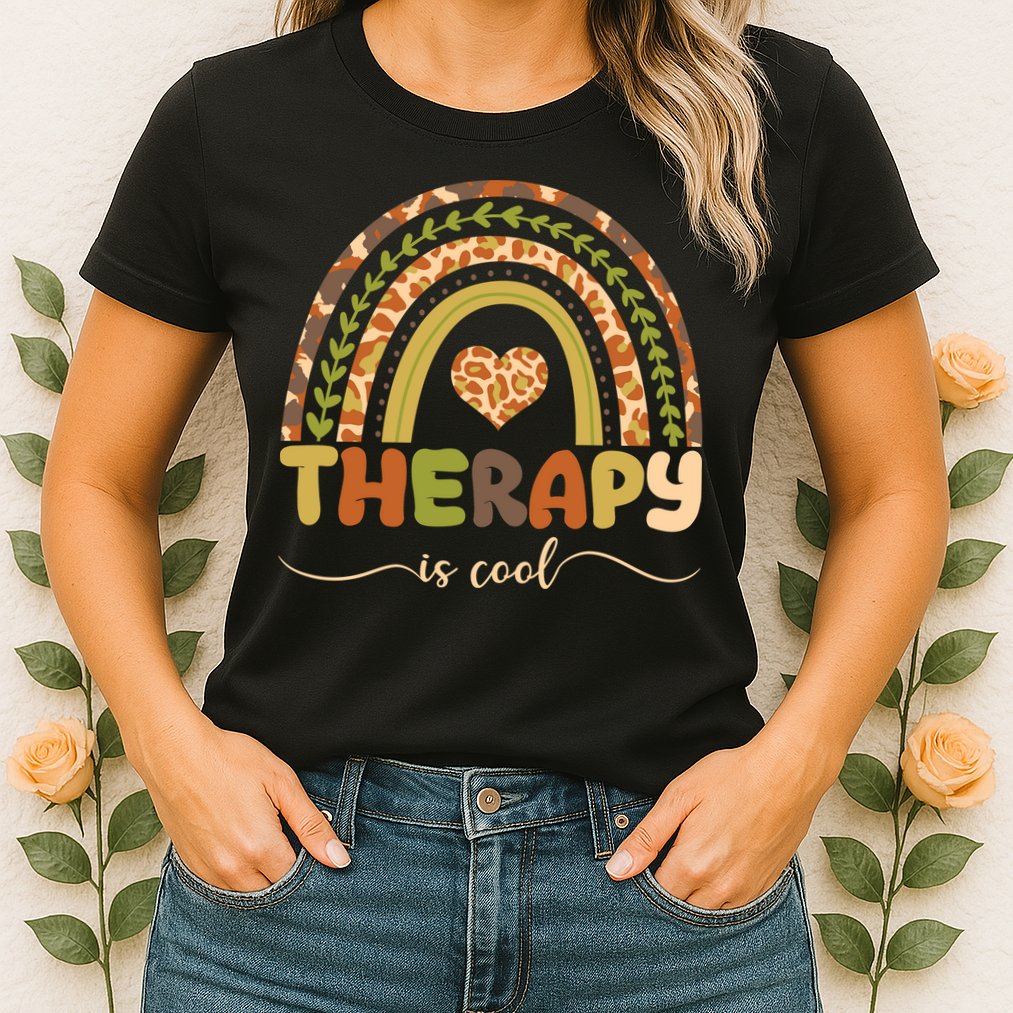 Rainbow Therapy Is Cool Mental Health Awareness Womens T-Shirt