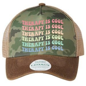 Retro Therapy Is Cool Funny Gift Cute Occupational Therapy Funny Gift Legacy Tie Dye Trucker Hat